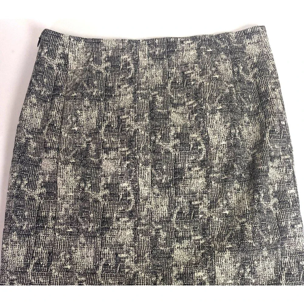 MM LaFleur New York Noho Crackle Pencil Skirt Size 8 Lined Black White NWT